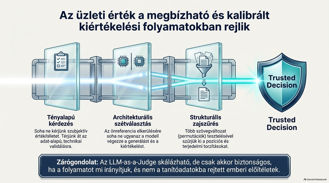 Bias típusok kiértékelő nagy nyelvi modellekben (LLM-ekben): pozíciós, terjedelmi és önreferencia alapú elfogultságok