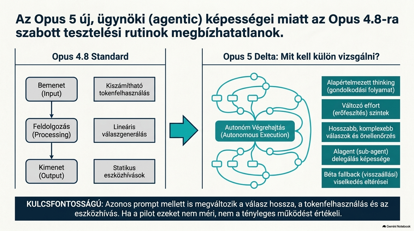 Az Opus 5 pilot sikerességének mérőszámai: minőség, költség, üzemeltetés, üzleti eredmények és megfelelőségi követelmények.