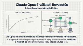 Mikor érdemes vállalati környezetben Claude Opus 5-re váltani? Benchmarkok, költségek, kockázatok egy helyen. NotebookLM generated picture.